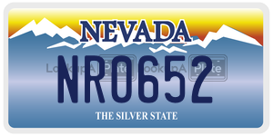 NR0652  license plate in NV