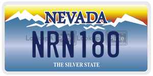 NRN180 license plate in Nevada