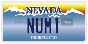 NUM1  license plate in NV