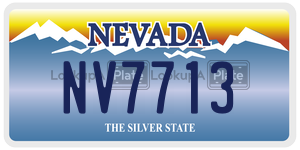 NV7713 license plate in Nevada