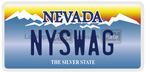 NYSWAG  license plate in NV