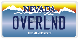 OVERLND  license plate in NV