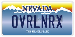 OVRLNRX  license plate in NV