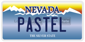 PASTEL license plate in Nevada