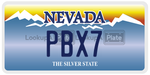 PBX7 license plate in Nevada