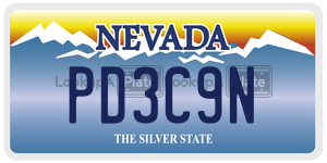 PD3C9N  license plate in NV