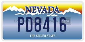 PD8416  license plate in NV
