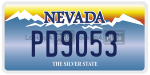 PD9053  license plate in NV