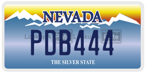 PDB444  license plate in NV