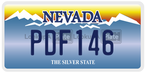 PDF146  license plate in NV