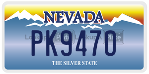PK9470  license plate in NV