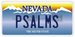 PSALMS  license plate in NV