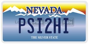PSI2HI license plate in Nevada