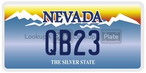 QB23  license plate in NV