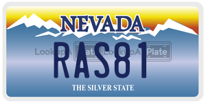 RAS81 license plate in Nevada
