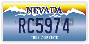 RC5974  license plate in NV