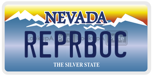 REPRBOC license plate in Nevada