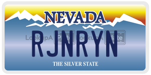 RJNRYN  license plate in NV
