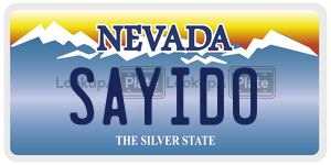 SAYIDO  license plate in NV