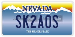 SK2A0S  license plate in NV
