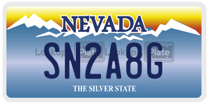 SN2A8G  license plate in NV