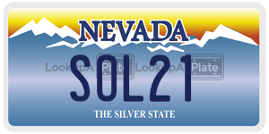 SOL21  license plate in NV