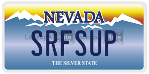 SRFSUP  license plate in NV