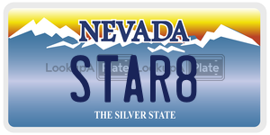 STAR8 license plate in Nevada