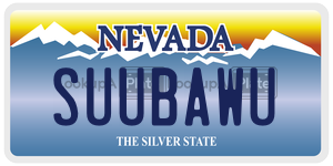 SUUBAWU  license plate in NV