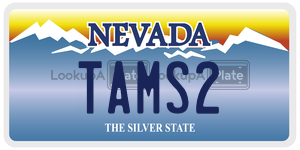 TAMS2 license plate in Nevada