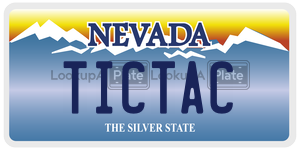TICTAC  license plate in NV