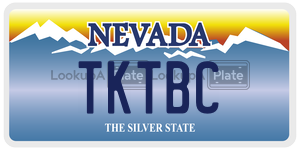 TKTBC  license plate in NV