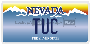 TUC  license plate in NV