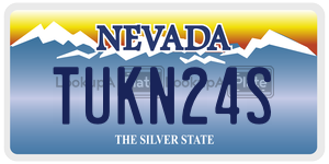 TUKN24S license plate in Nevada