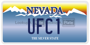 UFC1 license plate in Nevada