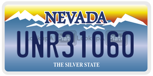 UNR31060  license plate in NV