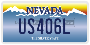 US406L  license plate in NV