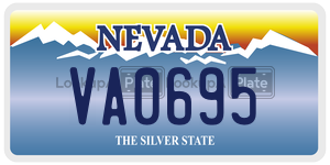 VA0695  license plate in NV