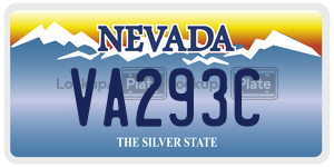 VA293C  license plate in NV