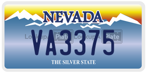 VA3375 license plate in Nevada