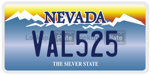VAL525  license plate in NV