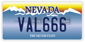 VAL666  license plate in NV