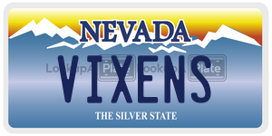 VIXENS license plate in Nevada