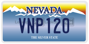 VNP120  license plate in NV