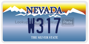 W317  license plate in NV