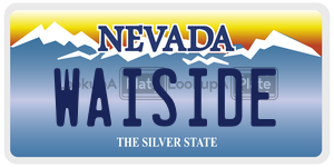 WAISIDE license plate in Nevada