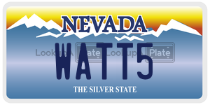 WATT5 license plate in Nevada