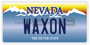 WAXON license plate in Nevada