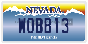 WOBB13  license plate in NV