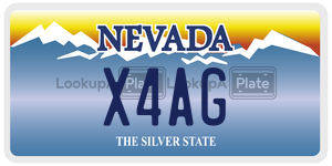 X4AG  license plate in NV